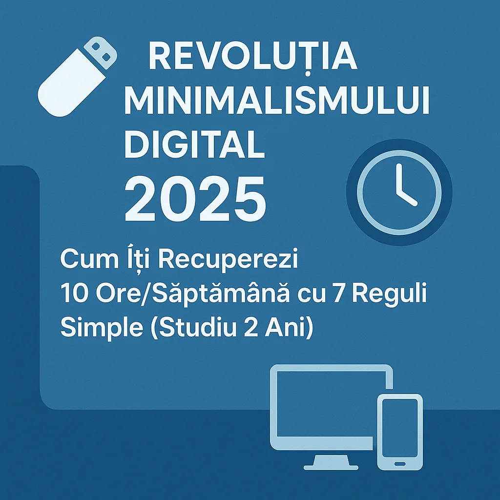 Revoluția Minimalismului Digital 2025: Cum Îți Recuperezi 10 Ore/Săptămână cu 7 Regi Simple (Studiu 2 Ani)